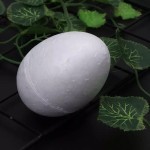 Polystyrene egg, white color, 14 x 20 cm